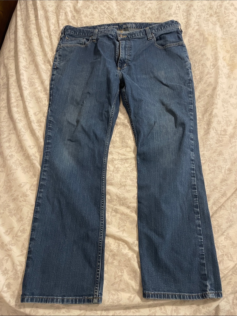 Carhartt Men's straight fit Denim Jeans in Blue 40x30